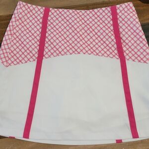 Lady Hagen Windowpane Block Skort Pink Crush sz 4